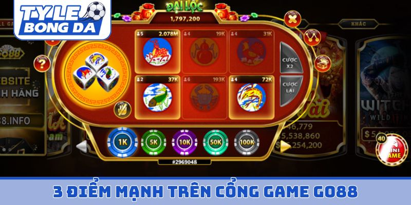 3 điểm mạnh trên cổng game GO88