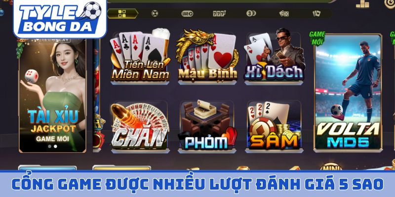Cổng game được nhiều lượt đánh giá 5 sao