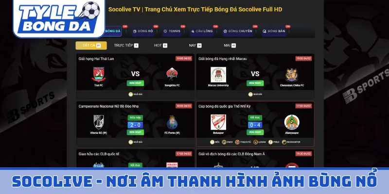 Socolive - Nơi âm thanh hình ảnh bùng nổ