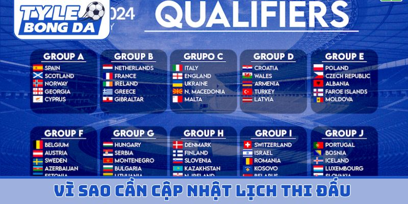 Vì sao cần cập nhật lịch thi đấu